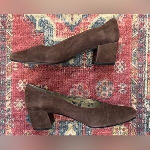Talbots Vintage Women’s Brown Suede Block Heel Size 5